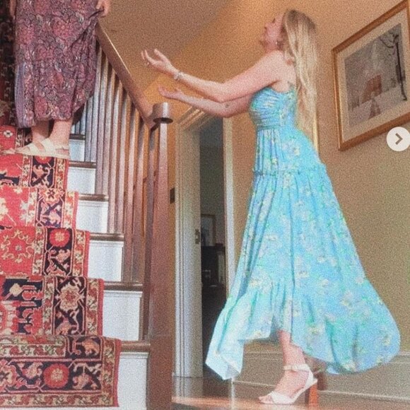 Astr The Label $129 Floral Shirred Sundress Medium - Picture 10 of 10